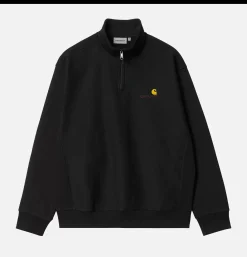 CARHARTT WIP Sweats & Polaires<American Scrip Half Zip Black
