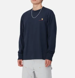 CARHARTT WIP Sweats & Polaires<American Tee Ls Air Force Blue