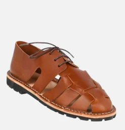 Homme STEVE MONO Sandales<Artisanal Sandal Shoe 10/05 Chocolate