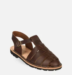 Homme STEVE MONO Sandales<Artisanal Sandal Shoe 10/09 Chocolate