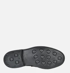 Homme SANDERS Mocassins<Black Leather Pull Up Penny