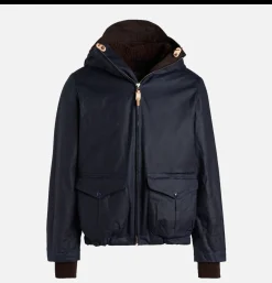 MANIFATTURA CECCARELLI Blousons & Manteaux<Blazer Coat Waxed Navy