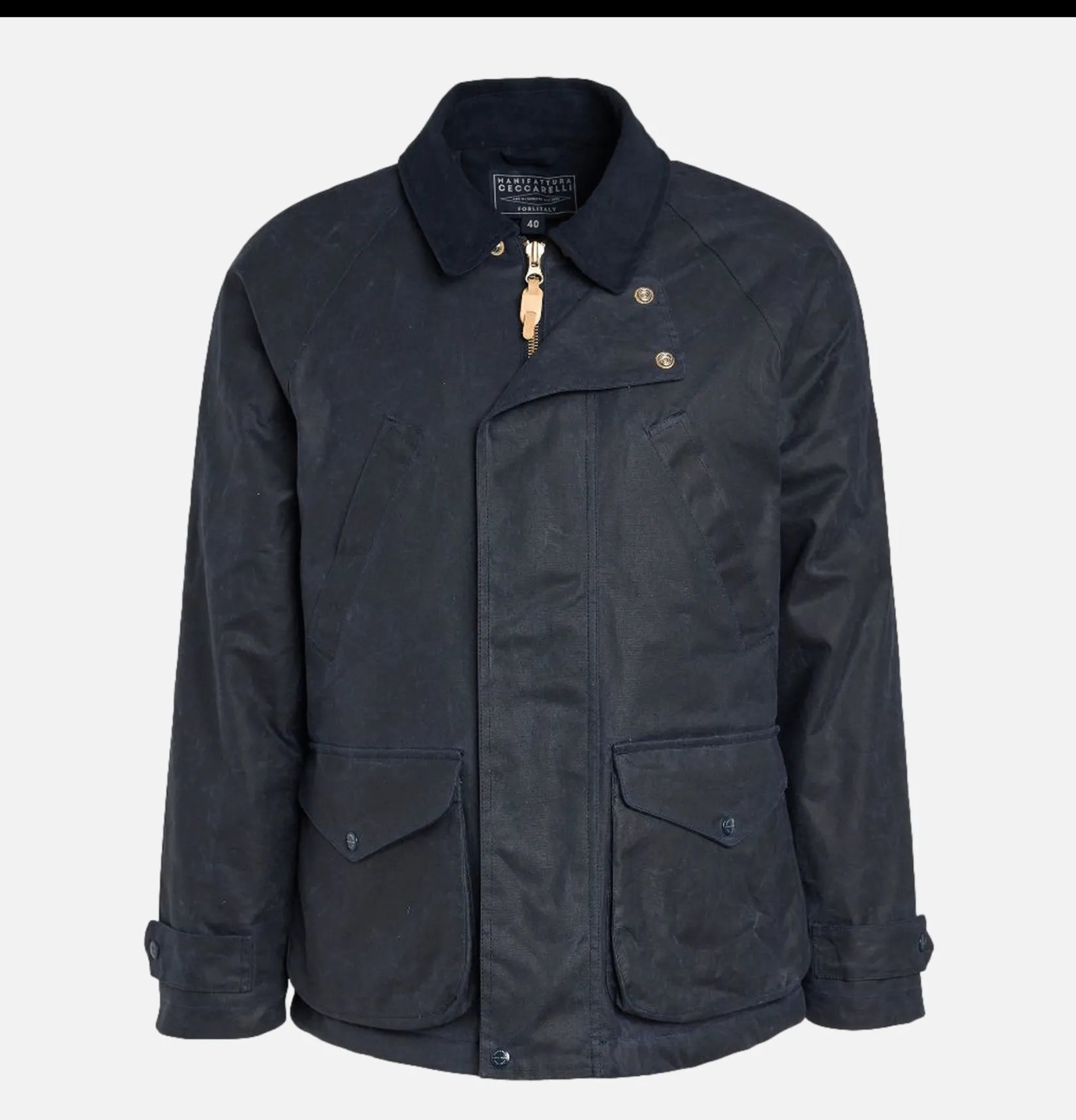 MANIFATTURA CECCARELLI Blousons & Manteaux<Blouson Caban Wax Navy