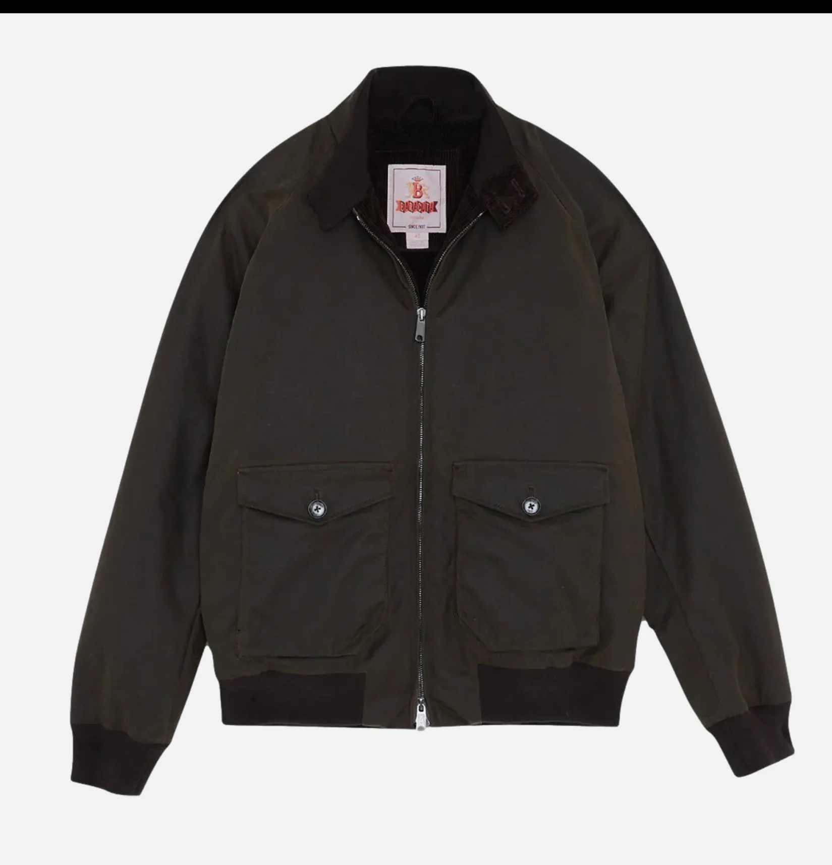 BARACUTA Vestes<Blouson G9 Waxed Moss Green