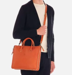 IL BISONTE Autres Sacs <Briefcase Caramel