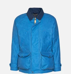 MANIFATTURA CECCARELLI Blousons & Manteaux<Caban Wax Mid Blue
