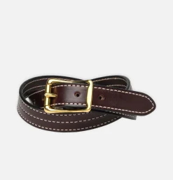 YUKETEN Ceintures<Ceinture Triple Stitched Dark Brown