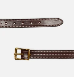 YUKETEN Ceintures<Ceinture Triple Stitched Dark Brown