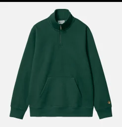 CARHARTT WIP Sweats & Polaires<Chase Neck Zip Sweat Discovery Green