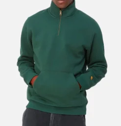 CARHARTT WIP Sweats & Polaires<Chase Neck Zip Sweat Discovery Green