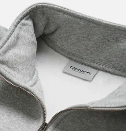CARHARTT WIP Sweats & Polaires<Chase Neck Zip Sweat Grey Heather