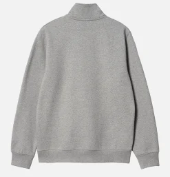 CARHARTT WIP Sweats & Polaires<Chase Neck Zip Sweat Grey Heather