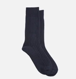 Homme ROTOTO Chaussettes<Chaussettes Cotton Wool Navy