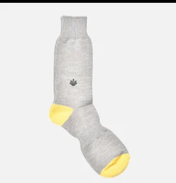 Homme ANONYMOUS ISM Chaussettes<Chaussettes Embroidery Jaune