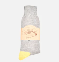Homme ANONYMOUS ISM Chaussettes<Chaussettes Embroidery Jaune