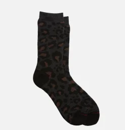 Homme ROTOTO Chaussettes<Chaussettes Pile Leopard