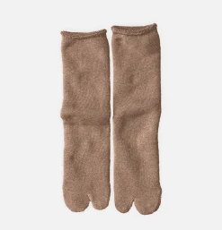 Homme YAHAE Chaussettes<Chaussettes Tabi Pile Brown