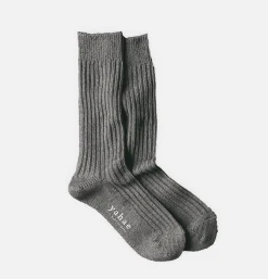 Homme YAHAE Chaussettes<Chaussettes Yak Ribbed Grey
