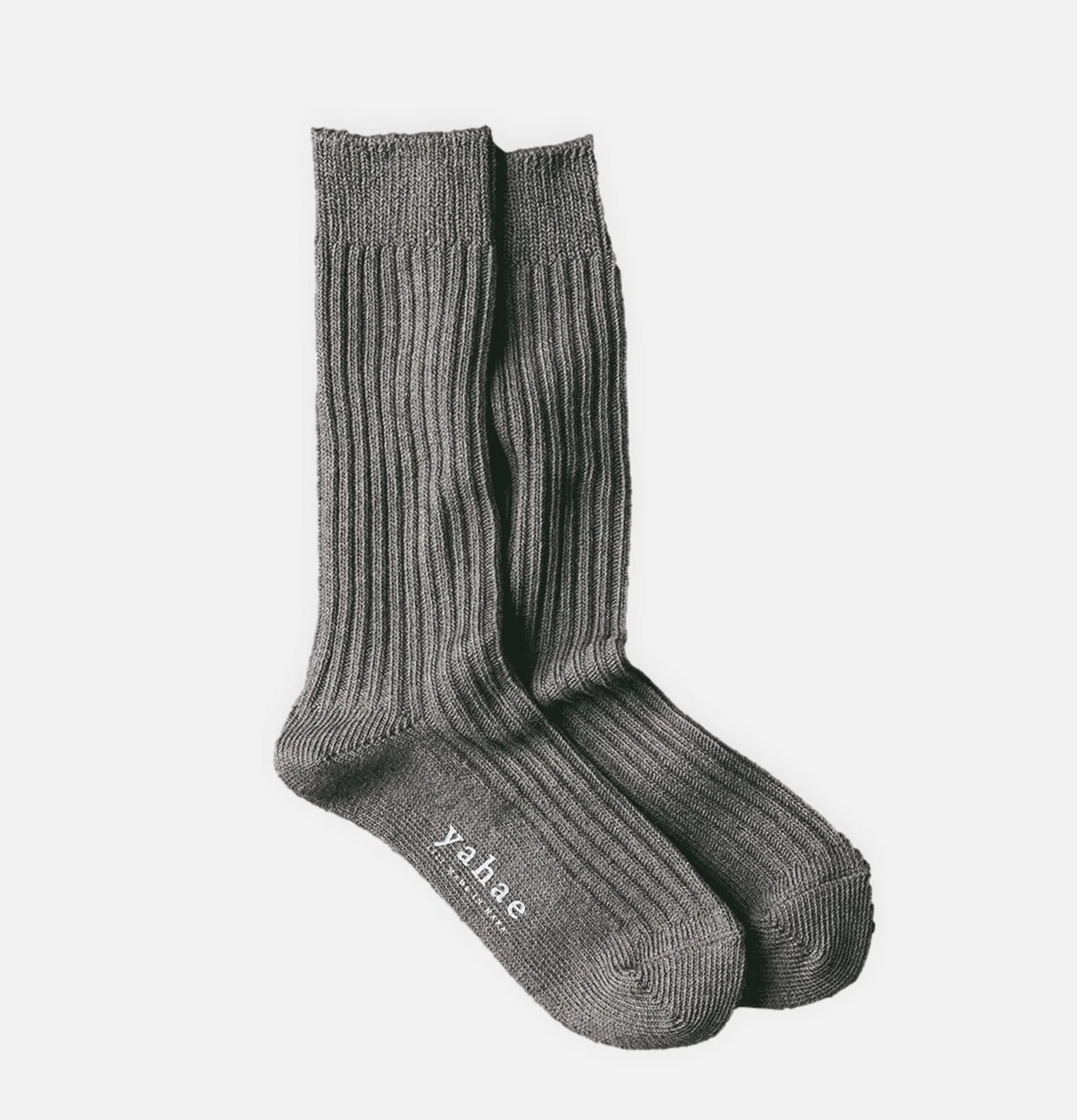 Homme YAHAE Chaussettes<Chaussettes Yak Ribbed Grey