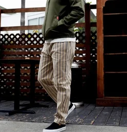 COOKMAN Work Pants<Chef Pant Stripe Beige Blue