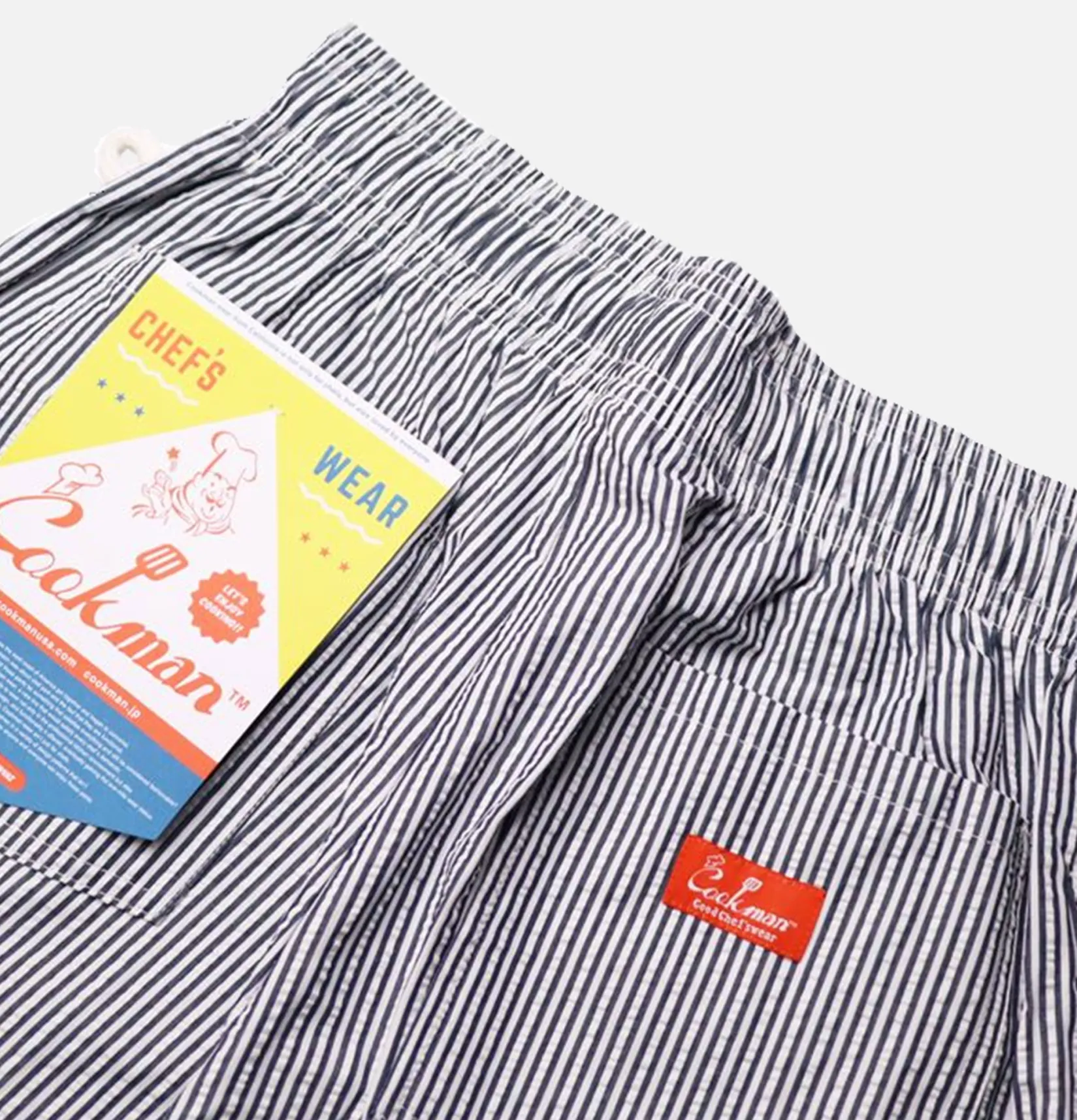 COOKMAN Shorts<Chef Short Seersucker Navy