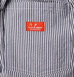 COOKMAN Shorts<Chef Short Seersucker Navy