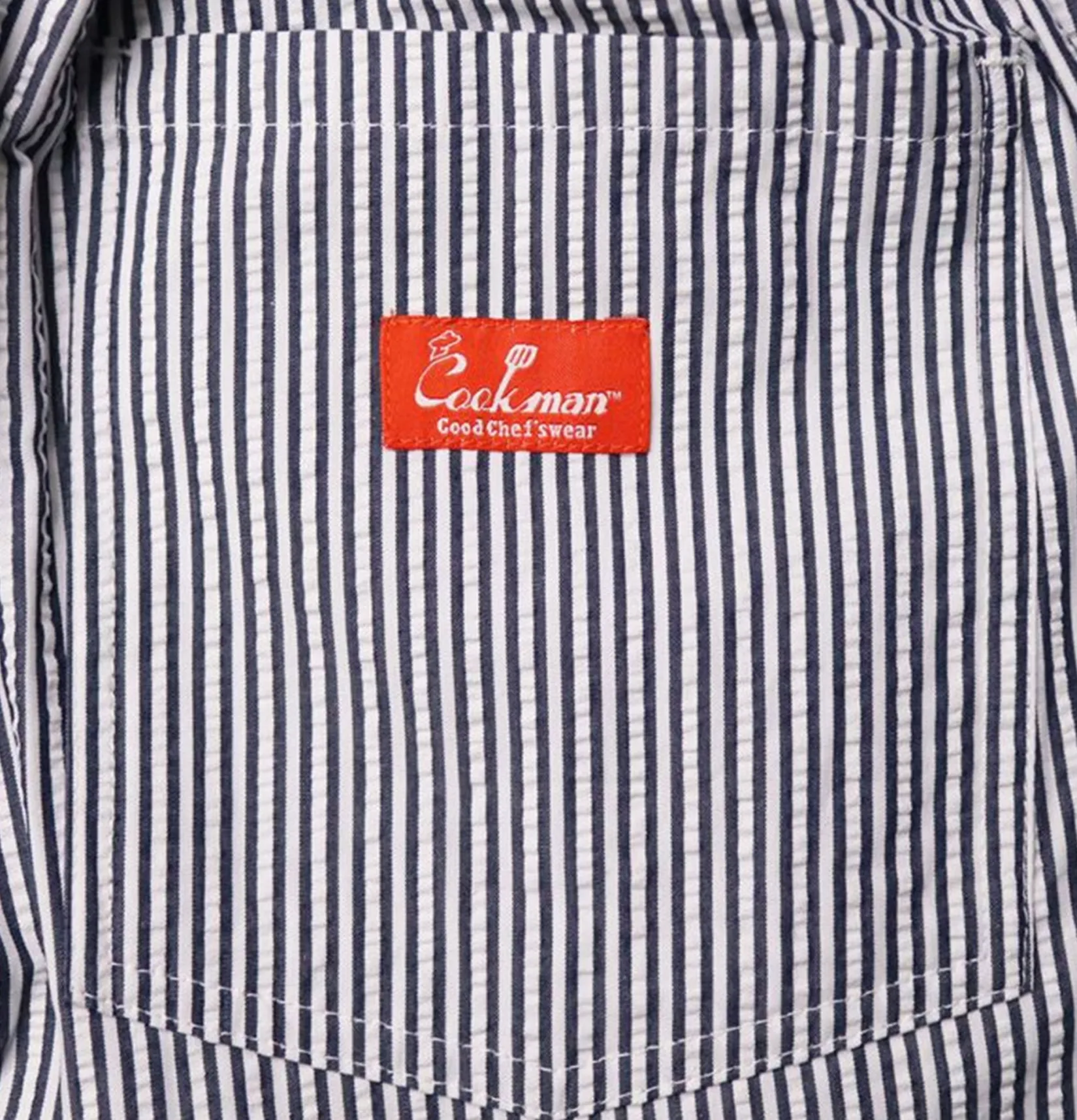 COOKMAN Shorts<Chef Short Seersucker Navy