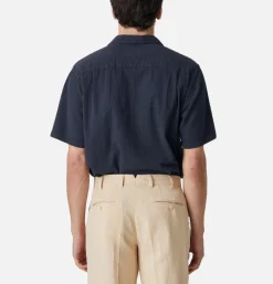 PORTUGUESE FLANNEL Chemises<Chemise Atlantico Camp Navy