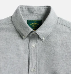 PORTUGUESE FLANNEL Chemises<Chemise Brushed Oxford Green