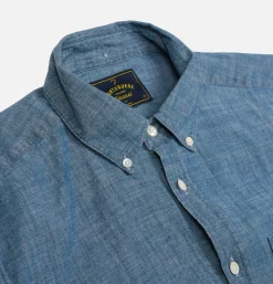 PORTUGUESE FLANNEL Chemises<Chemise Chambray Ss Blue