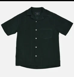 PORTUGUESE FLANNEL Chemises<Chemise Cord Camp Collar Green
