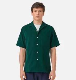 PORTUGUESE FLANNEL Chemises<Chemise Cord Camp Collar Green