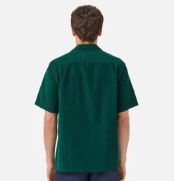 PORTUGUESE FLANNEL Chemises<Chemise Cord Camp Collar Green