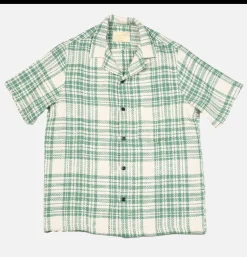 PORTUGUESE FLANNEL Chemises<Chemise Garden Plaid Shirt Green