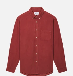 PORTUGUESE FLANNEL Chemises<Chemise Lobo Cord Bordeaux