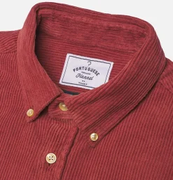 PORTUGUESE FLANNEL Chemises<Chemise Lobo Cord Bordeaux