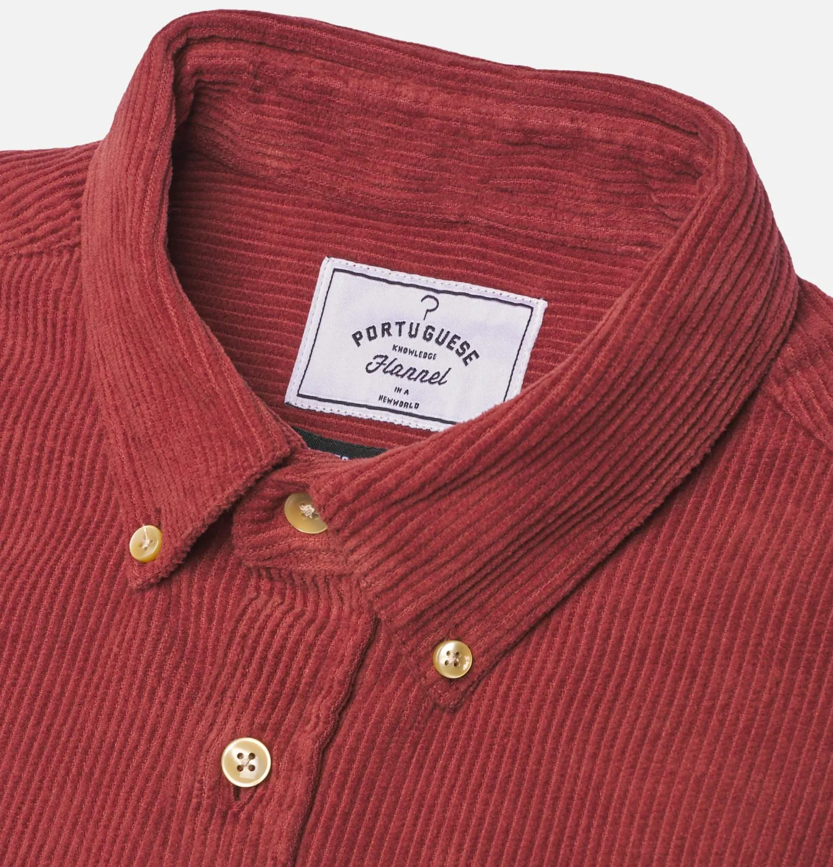 PORTUGUESE FLANNEL Chemises<Chemise Lobo Cord Bordeaux