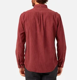 PORTUGUESE FLANNEL Chemises<Chemise Lobo Cord Bordeaux