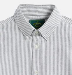 PORTUGUESE FLANNEL Chemises<Chemise Oxford Stripe Green