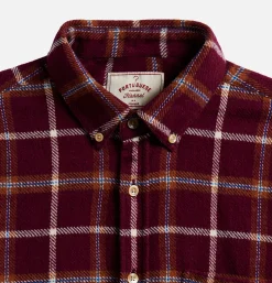 PORTUGUESE FLANNEL Chemises<Chemise Pottery Check Burgundy