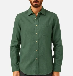 PORTUGUESE FLANNEL Chemises<Chemise Teca Moss Green