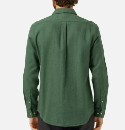 PORTUGUESE FLANNEL Chemises<Chemise Teca Moss Green