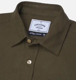 PORTUGUESE FLANNEL Chemises<Chemise Teca Olive