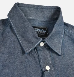 FRIZMWORKS Chemises<Cigarette Chambray Shirt Blue