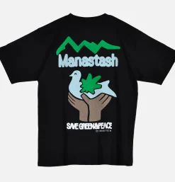 MANASTASH T-shirts<Citee Pigeon Black