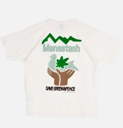 MANASTASH T-shirts<Citee Pigeon Tee White