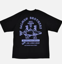 MANASTASH T-shirts<Citee Salmon Black