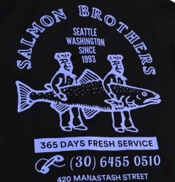 MANASTASH T-shirts<Citee Salmon Black