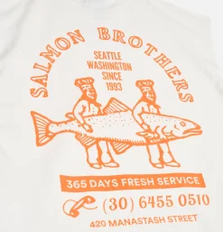MANASTASH T-shirts<Citee Salmon White