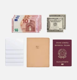 IL BISONTE Petite Maroquinerie<Cowhide Étui à passeport Naturel